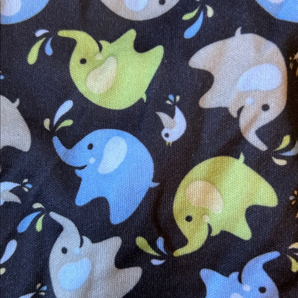 Simplex elephant Print Cloth Diaper - Blue, Green, Black ⭐️